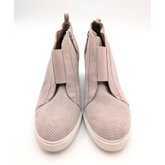 Linea Paolo Anna Designer Wedge Sneaker Bootie Pink/White Size US9.5M EU40 - Picture 2 of 12